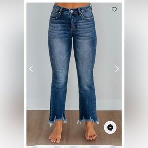 Risen Stretch Blue Distressed Jeans